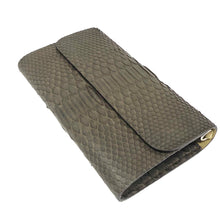 Load image into Gallery viewer, Elizabeth: Python- Matte Brown w/ crossbody strap