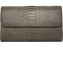 Load image into Gallery viewer, Elizabeth: Python- Matte Brown w/ crossbody strap