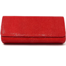 Load image into Gallery viewer, Ingrid- Stingray Polished Red Clutch
