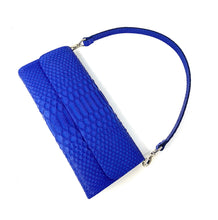 Load image into Gallery viewer, Ingrid- Python Royal Blue Clutch
